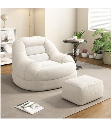 Amazon｜無印良品 空気でできたソファ グリーン 幅95×奥行95×高さ72.5